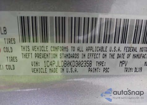 2019 Jeep Cherokee Limited Fwd из США, поврежденный, VIN 1C4PJLDB0KD302358